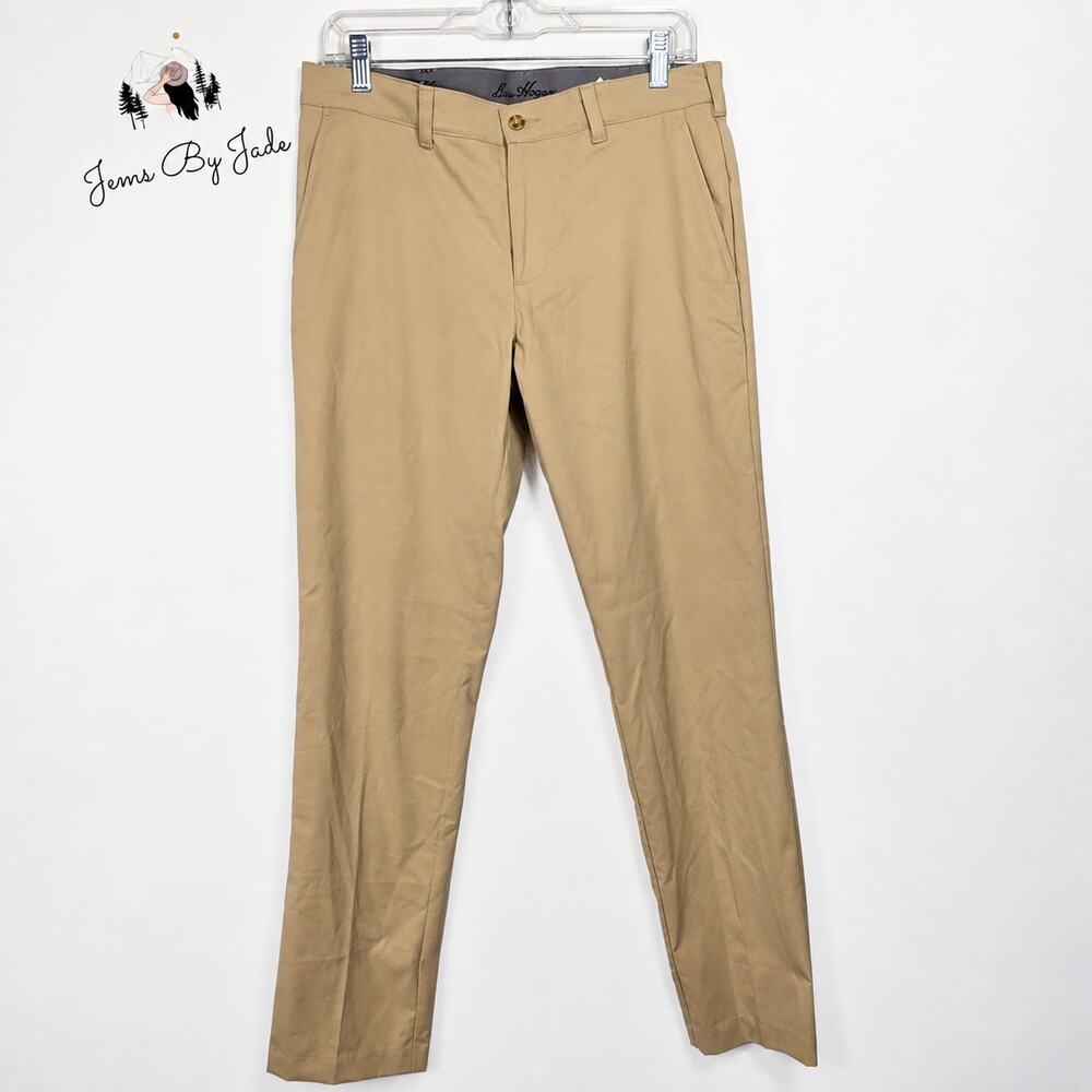 Ben Hogan Golf Performance Mens Pants 30x32 Chinchilla Khaki Stretch UPF 50 NWT